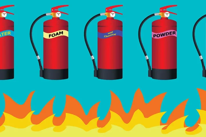 5 types of fire extinguishers