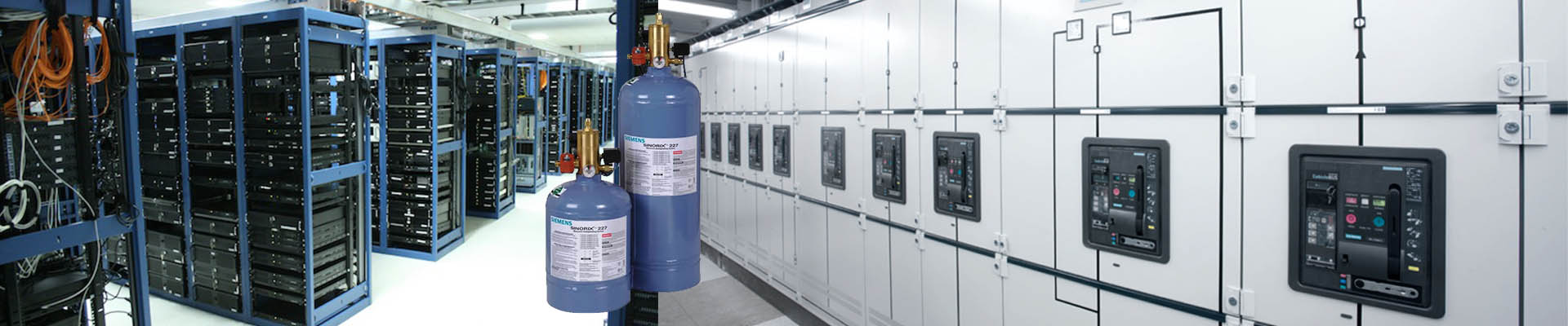 Clean Agent Banner computer server room sinorix 227 fire protection system