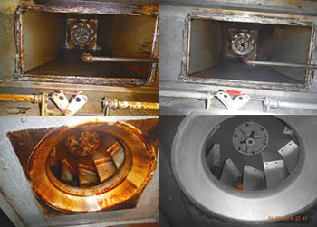 kitchen exhaust before and after cleaning
