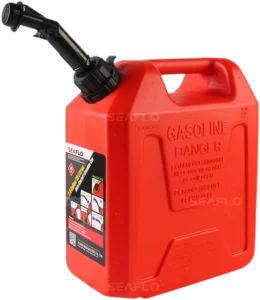 red plastic gas can
