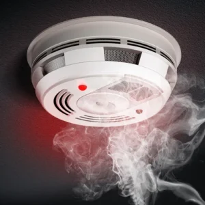 smoke alarm with hanging smoke