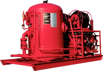 dry chemical industrial fire suppression skid