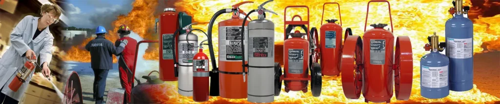 selection of fire extinguishers