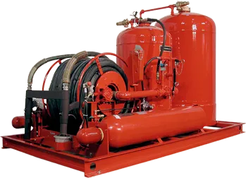 twin agent industrial fire suppression skid