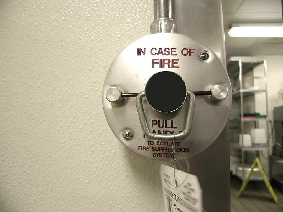 pull handle in case of fire