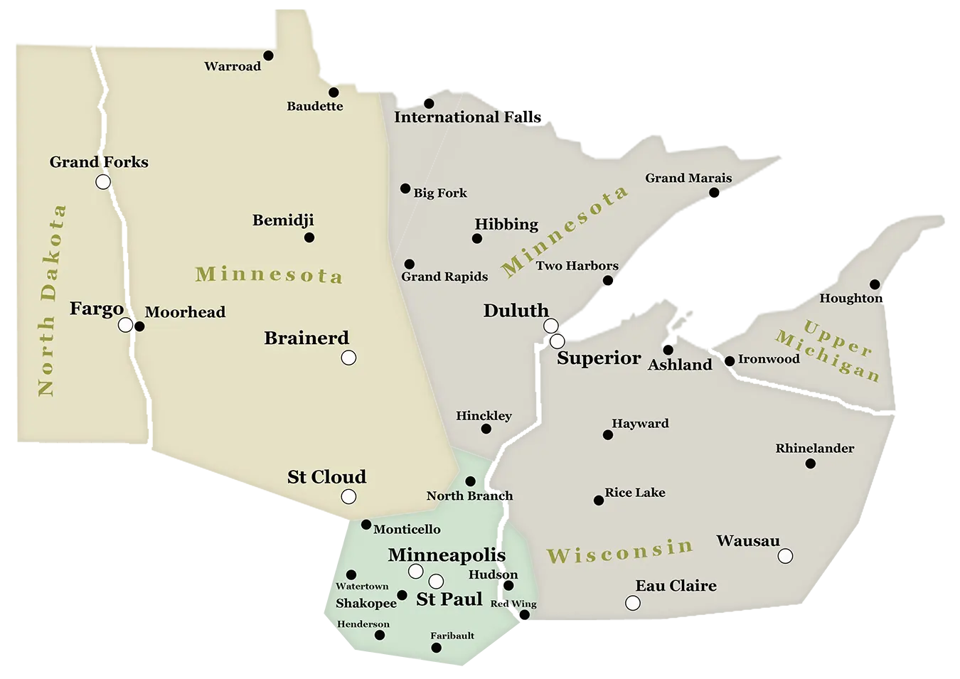 northland fire companies map