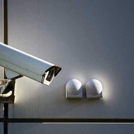 corner mounted surveillance camera